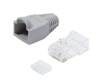 CAT6 Connector met tule RJ45 - UTP 100 stuks voor soepele kabel
