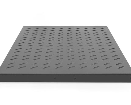 19 Inch 1U legbord voor rekken vanaf 1000 mm diepte 44x486x770 mm, tot 50 kg, zwart (RAL 9005)