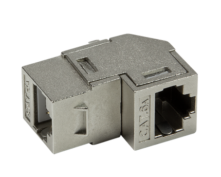CAT6a keystone connector STP angled