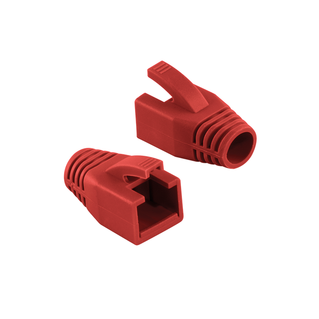 RJ45 strain relief boot 8mm red 50 pcs