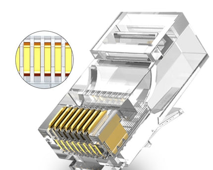 CAT5e Connector RJ45 - UTP 100 pieces for stranded cable