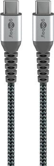 USB-C  to USB-C  0.5M Textile Cable with Metal Plugs