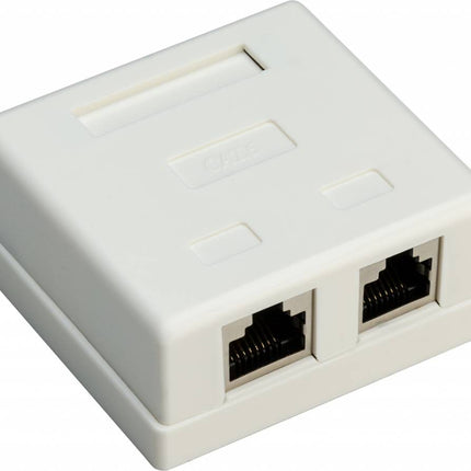 Cat6 Wall Outlet 2x RJ45 STP