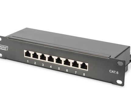 10 inch netwerkbundel, inclusief 9U-kast, grijze plank 464 x 312 x 100 mm, PDU, 8-poorts switch, CAT 6 patchpaneel