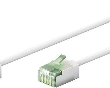 Ultra-flexible 5M CAT 8.1 patch cable, slim, U/FTP, white