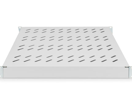 19 Inch 1U shelf for 800mm deep racks 43x484x508mm, adjustable up to 700mm depth, grey