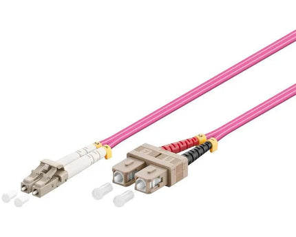 Glasvezelkabel duplex OM4 50/125 LC - SC 10 M - Networkdiscount.com
