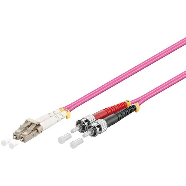 Glasvezelkabel duplex OM4 50/125 LC - ST 1 M - Networkdiscount.com