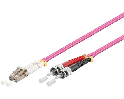 Glasvezelkabel duplex OM4 50/125 LC - ST 2 M - Networkdiscount.com