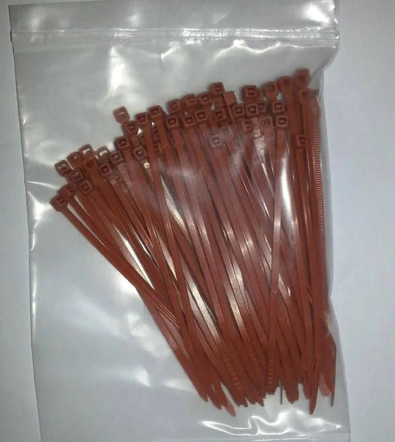 Kabelbinders 100mm bruin 100 stuks - Networkdiscount.com