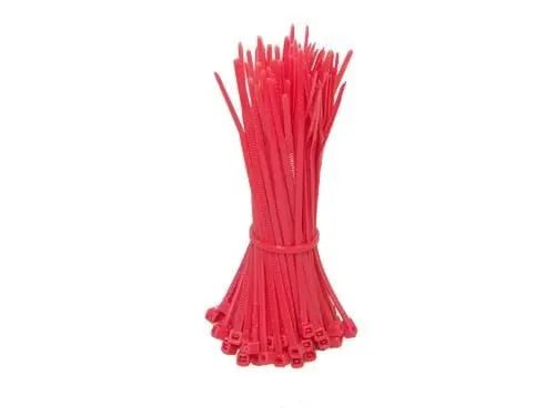 Kabelbinders 100mm rood 100 stuks - Networkdiscount.com