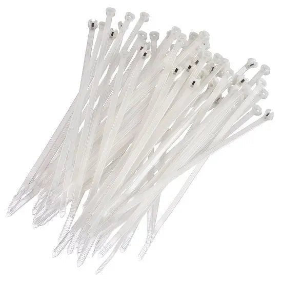 Kabelbinders 200 x 2.5 mm wit 100 stuks - Networkdiscount.com
