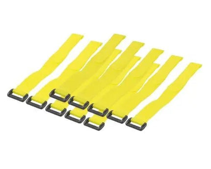 kabelbinders 300mm met klittenband geel 10 stuks - Networkdiscount.com