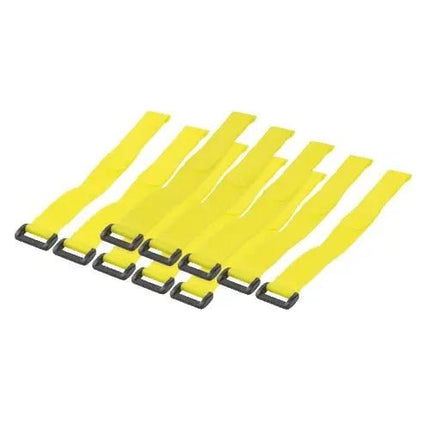 kabelbinders 300mm met klittenband geel 10 stuks - Networkdiscount.com