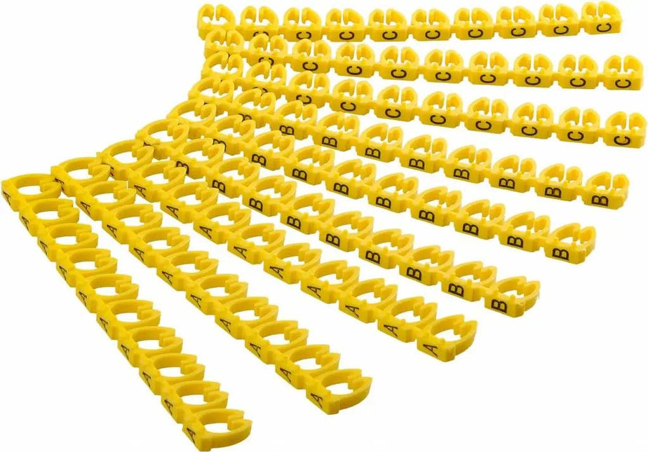 Kabelmarkering A - C voor diameter van 4 tot 6mm 90 stuks - Networkdiscount.com