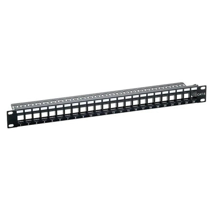 Keystone patchpanel, 24 poorts SNAP IN RAL9005 - Networkdiscount.com