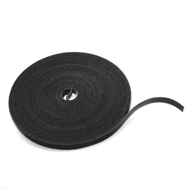 Klittenband 13mm zwart 25m op rol - Networkdiscount.com