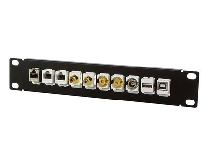 Patchpaneel voor Keystonejack 10 poorten 10 inch Zwart - Networkdiscount.com