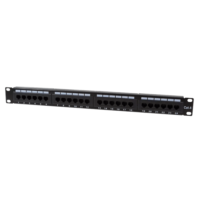 Patchpanel 24 Poorts CAT6 RJ45 - Networkdiscount.com
