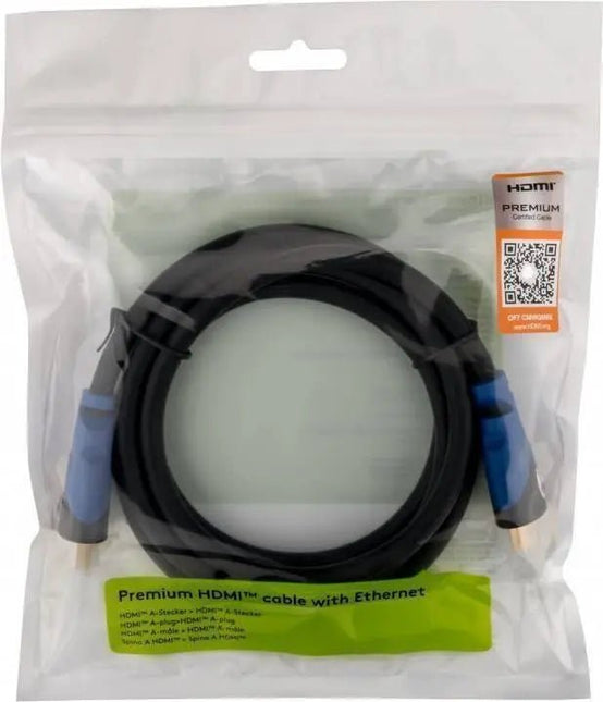 Premium High Speed HDMI ™ - kabel met ethernet, verguld 1M - Networkdiscount.com