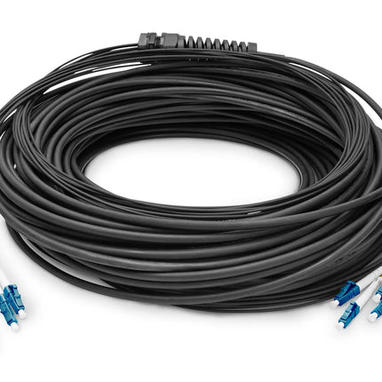 Reeds geassembleerde, 75 M universele breakout glasvezelkabel, singlemode OS2, 8 vezels, LC/UPC - LC/UPC - Networkdiscount.com