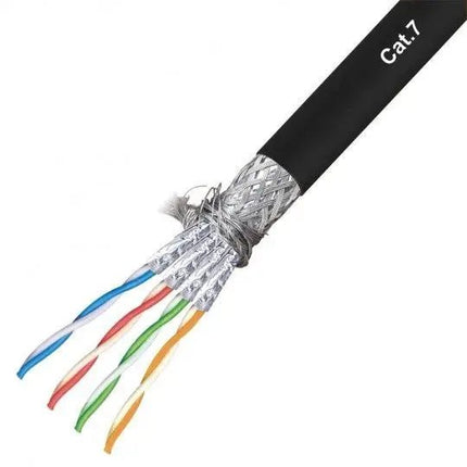 S/FTP CAT7 netwerkkabel soepel LSZH 100M 100% koper zwart - Networkdiscount.com