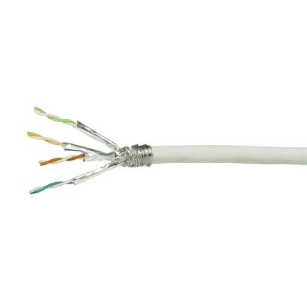 S/FTP CAT7 stug 100M 100% koper wit - Networkdiscount.com