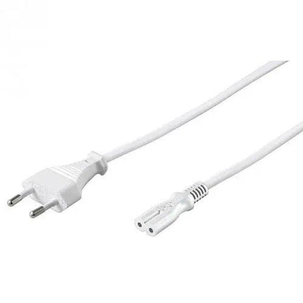 Stroomkabel CEE 7/16 (male) naar C7 (female) 1.5 M wit - Networkdiscount.com