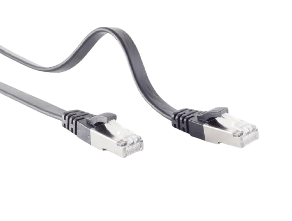 U/FTP CAT7 0.5M plat zwart 100% koper - Networkdiscount.com