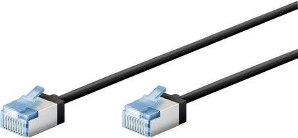 Ultraflexibele 1 M CAT 6A - patchkabel, slank, U/FTP, zwart - Networkdiscount.com