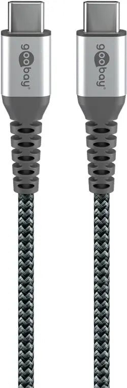 USB - C naar USB - C 1M textielkabel met metalen stekkers - Networkdiscount.com