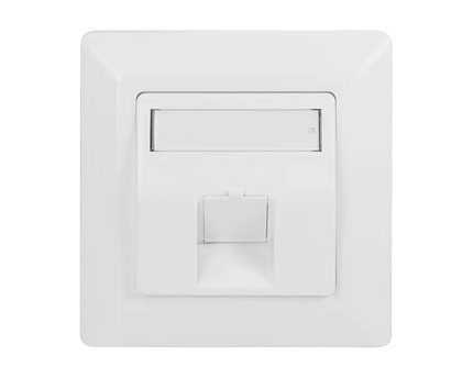 Wandcontactdoos voor 1 Keystone RAL9003 - Networkdiscount.com